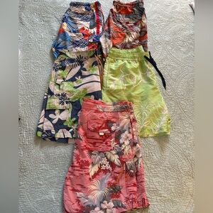 Tommy Bahama Men’s Swimwear Shorts Trunks Lot of 5 Size Medium Mesh Liner